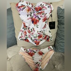 Nip Tuck floral tankini size 6